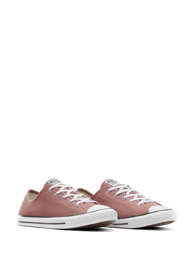 Converse Pink/White Dainty Trainers - Image 5 of 9