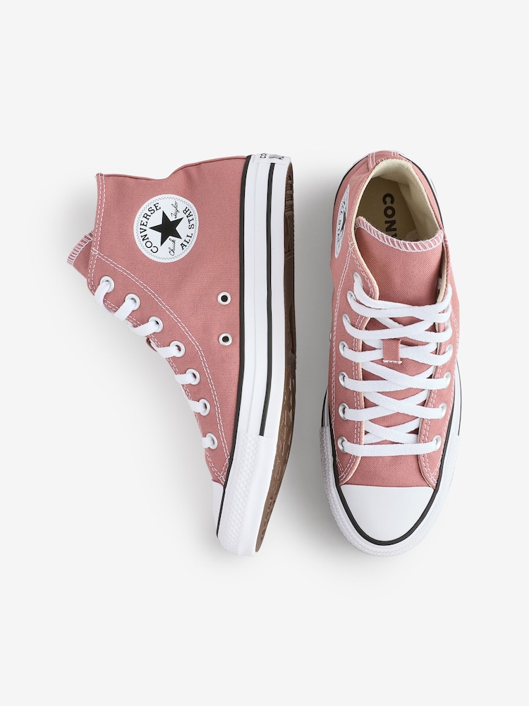 Converse Pink Chuck Taylor All Star High Trainers - Image 6 of 9