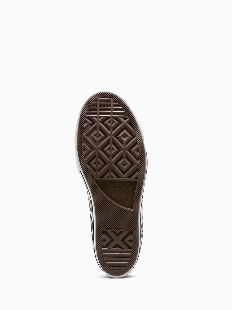 Converse Black Chuck Taylor Leopard Wedge Trainers - Image 10 of 10