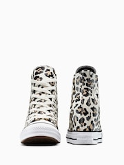 Converse Black Chuck Taylor Leopard Wedge Trainers - Image 7 of 10