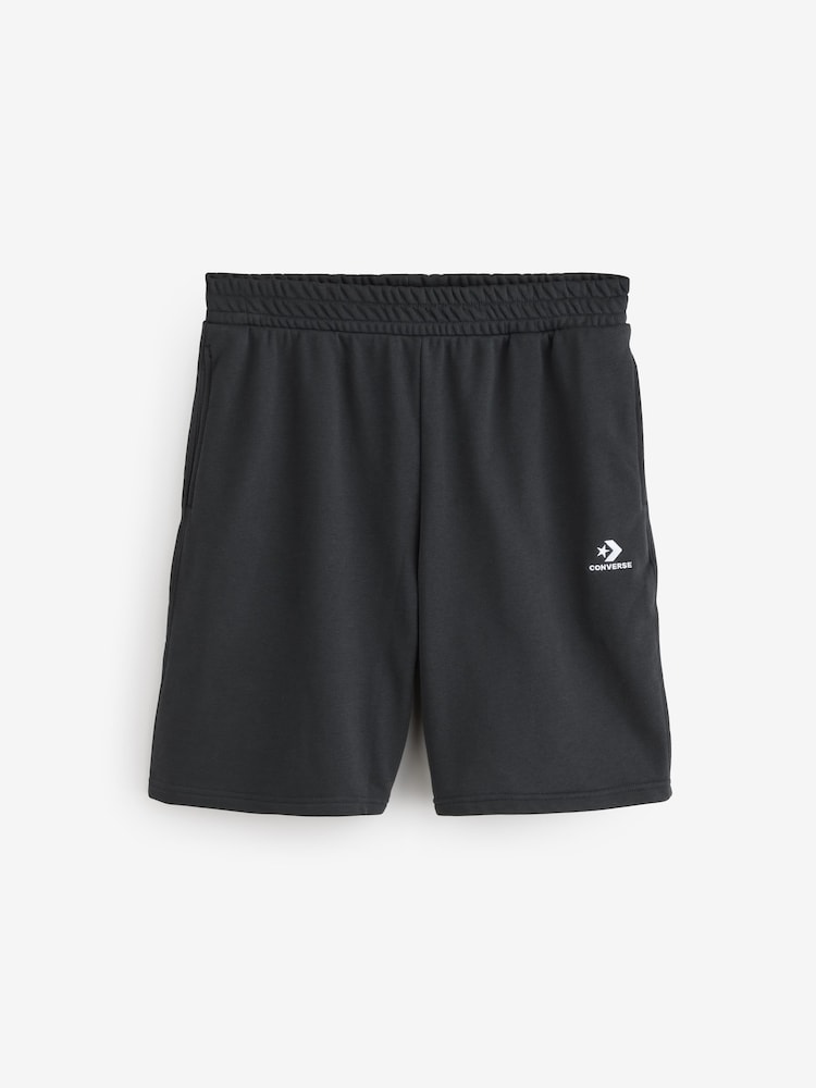 Converse Black Embroidered Star Chevron Shorts - Image 1 of 1