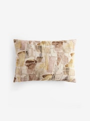 Ochre Yellow 100% Cotton Ria 40 x 59cm Abstract Velvet Cushion - Image 3 of 5