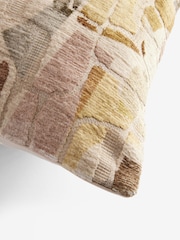 Ochre Yellow 100% Cotton Ria 40 x 59cm Abstract Velvet Cushion - Image 5 of 5