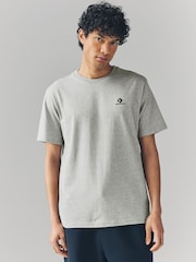 Converse Grey Classic 100% Cotton T-Shirt - Image 1 of 4