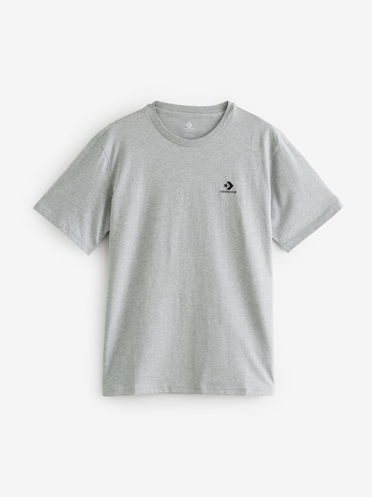 Converse Grey Classic 100% Cotton T-Shirt - Image 4 of 4