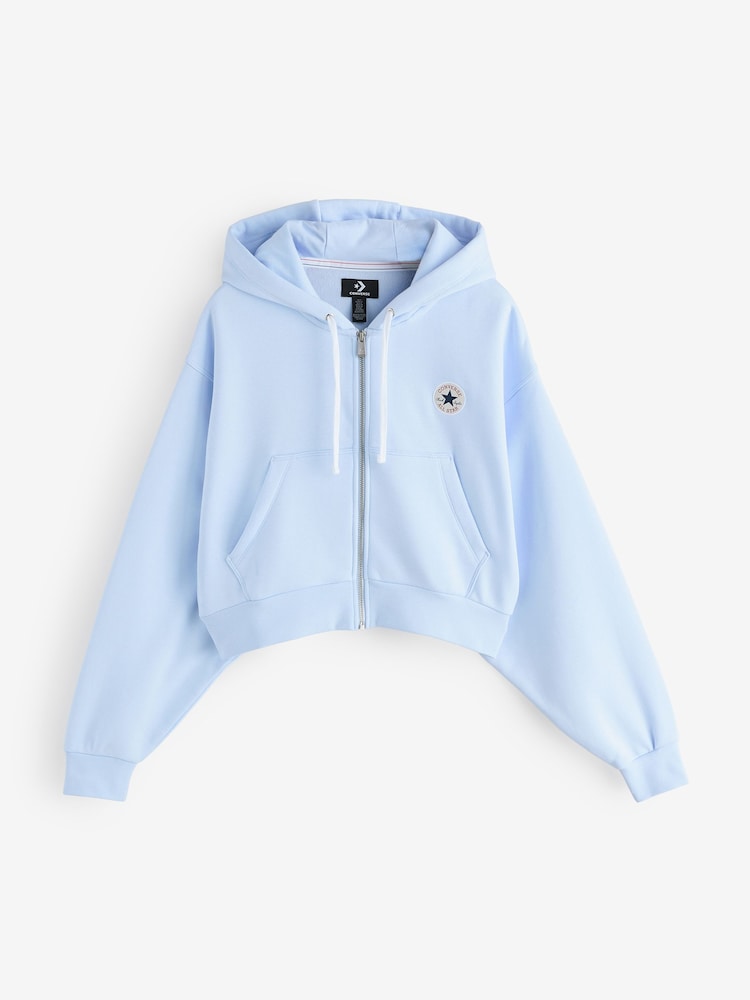 Converse Light Blue Retro Full Zip Hoodie - Image 1 of 1