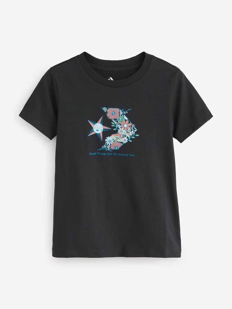 Converse Nature Star Chevron Graphic Print 100% Cotton T-Shirt - Изображение 1 из 1