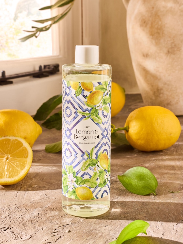 Lemon and Bergamot 200ml Fragranced Reed Refill Diffuser - Image 1 of 5