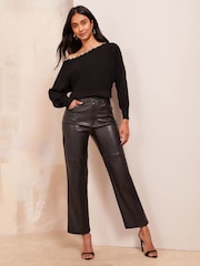 Friends Like These Black Embellished Off The Shoulder Jumper - Image 3 of 4