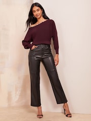 Friends Like These Red Embellished Off The Shoulder Jumper - Image 3 of 4