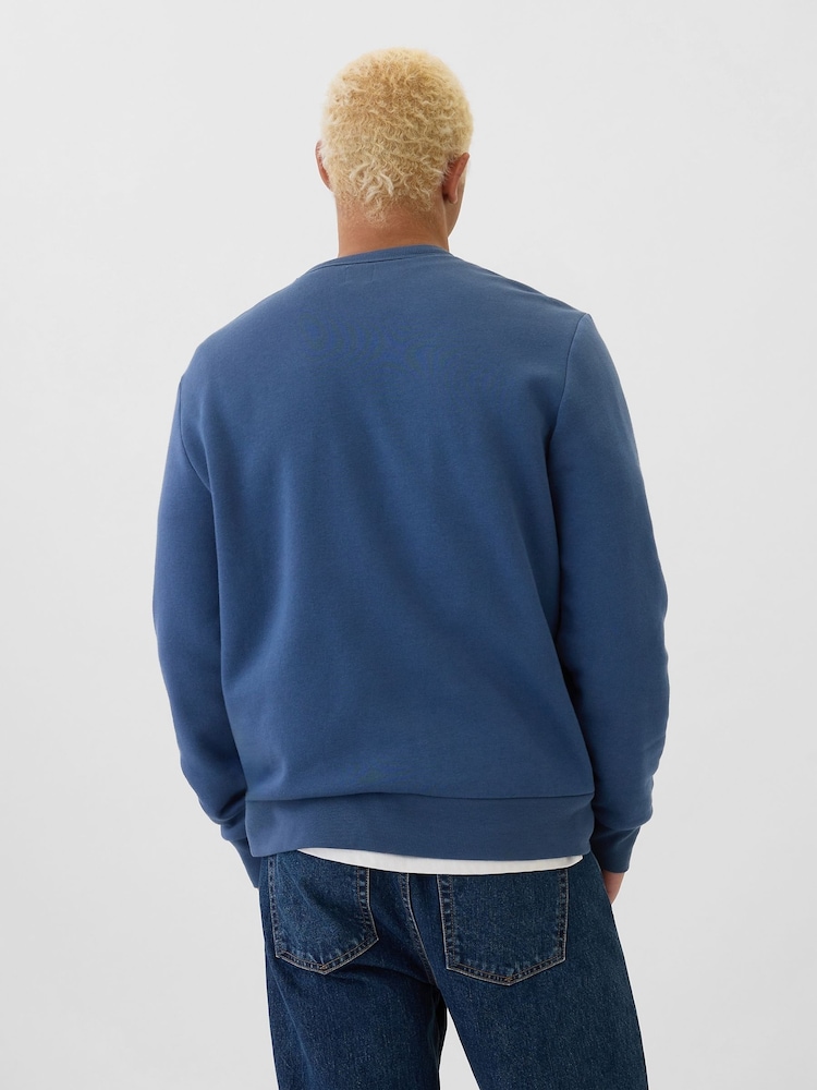 Blau - Gap Rundhalspullover mit Logo - Bild 2 von 5