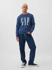 Blau - Gap Rundhalspullover mit Logo - Bild 3 von 5