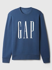 Blau - Gap Rundhalspullover mit Logo - Bild 5 von 5