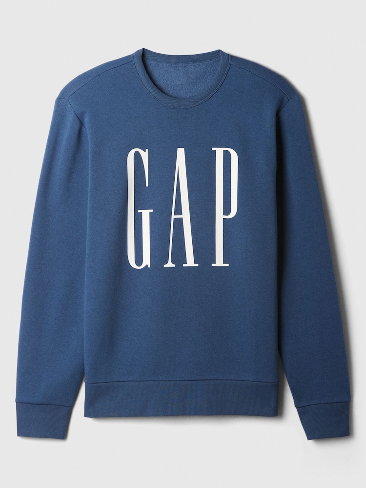 Blau - Gap Rundhalspullover mit Logo - Bild 5 von 5