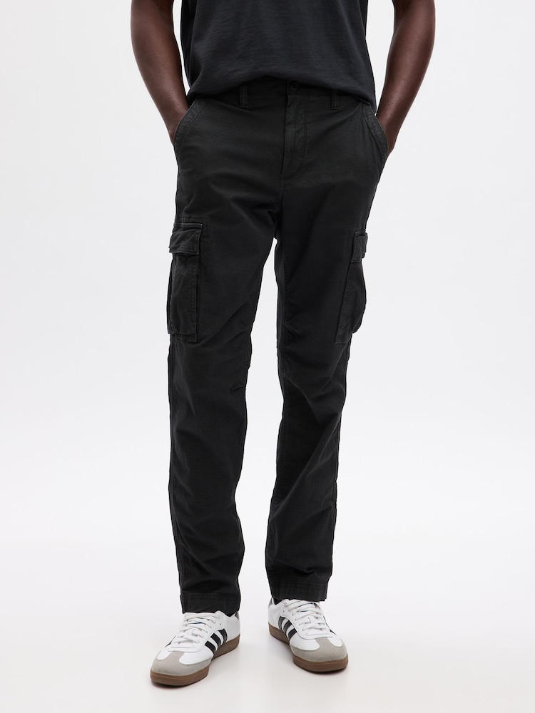 Gap Black Slim Fit Cargo Trousers - Image 1 of 4 Gap Black Slim Fit Cargo Trousers - Image 1 of 4