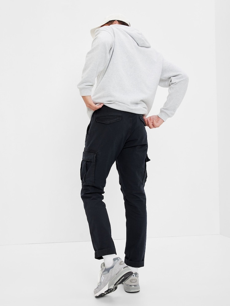 Gap Black Slim Fit Cargo Trousers - Image 2 of 4 Gap Black Slim Fit Cargo Trousers - Image 2 of 4