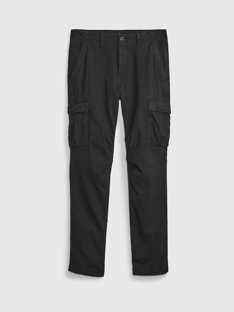 Gap Black Slim Fit Cargo Trousers - Image 4 of 4 Gap Black Slim Fit Cargo Trousers - Image 4 of 4