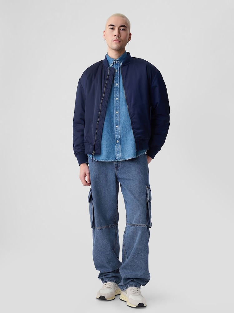 Gap Blue Cargo Baggy Jeans - Image 1 of 5