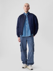 Gap Blue Cargo Baggy Jeans - Image 4 of 5