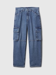 Gap Blue Cargo Baggy Jeans - Image 5 of 5