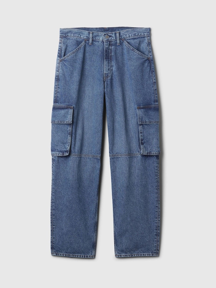 Gap Blue Cargo Baggy Jeans - Image 5 of 5