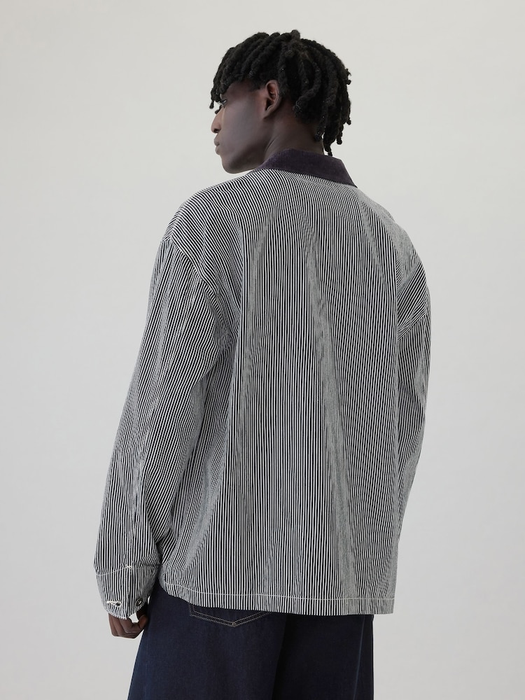 Gap Blue Railroad Denim Chore Jacket - Image 2 of 8