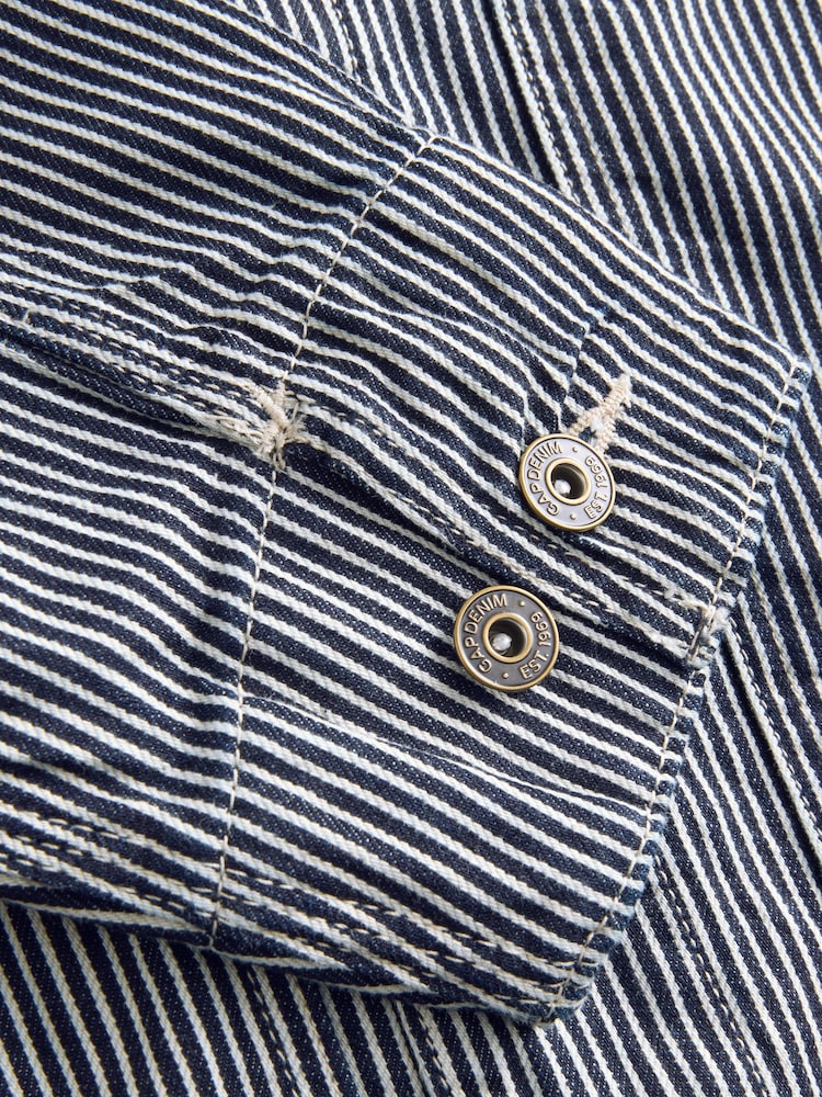 Gap Blue Railroad Denim Chore Jacket - Image 8 of 8