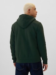 Verde - Gap Logo Sherpa-Lined Zip Up Hoodie d - Image 2 of 5