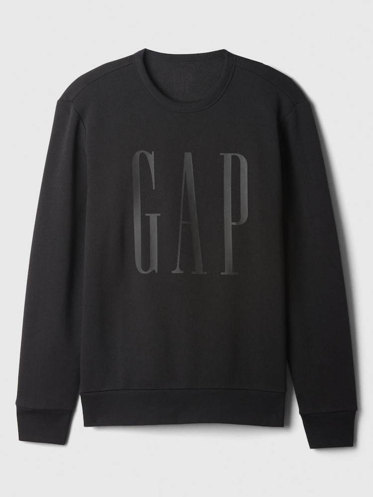 Schwarz - Gap Rundhalspullover mit Logo - Bild 4 von 4