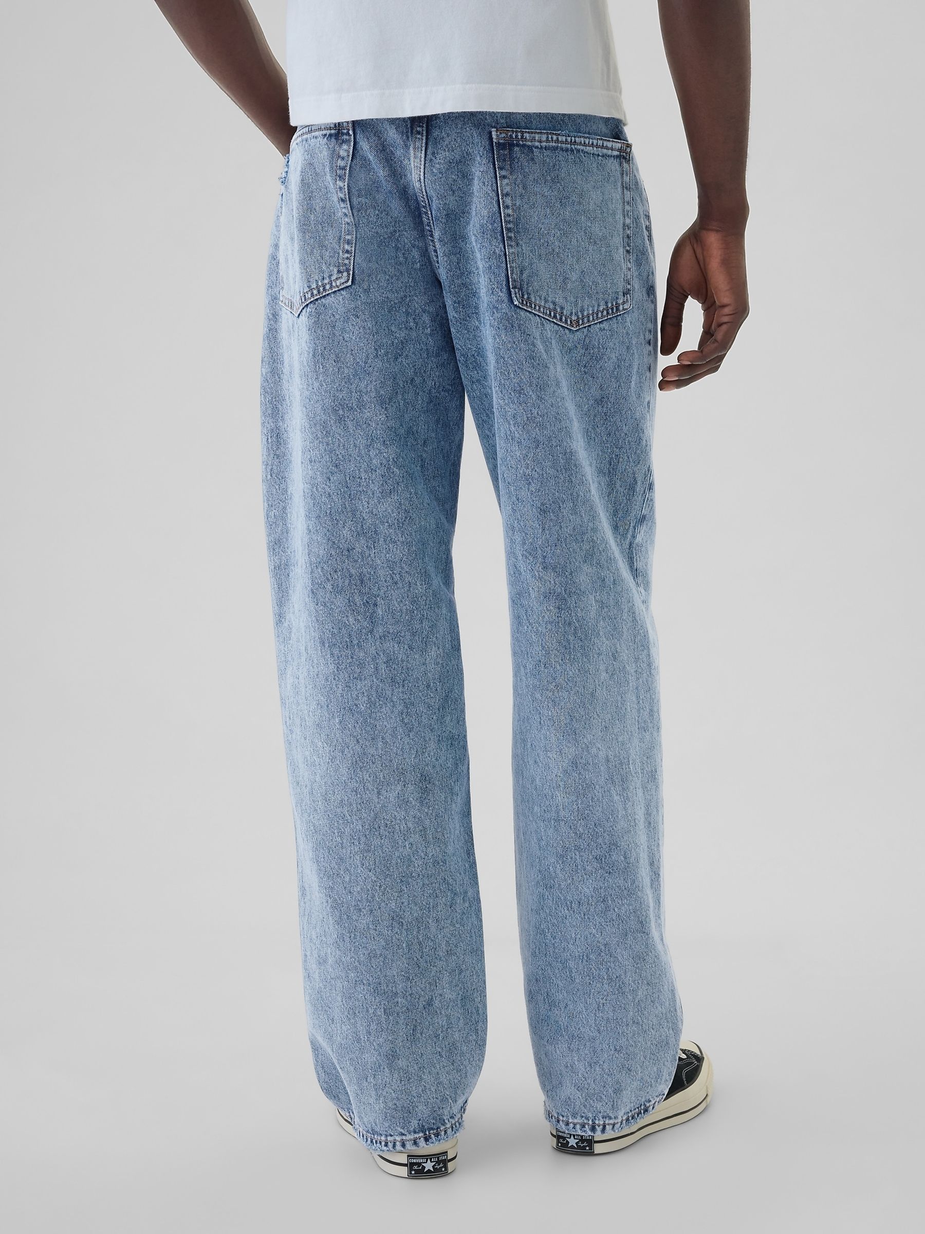 Buy Gap Blue Distressed Loose Fit Baggy Jeans from the Next UK