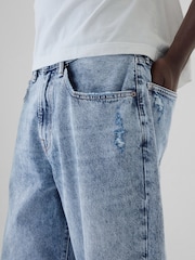 Gap Blue Distressed Loose Fit Baggy Jeans - Image 5 of 5