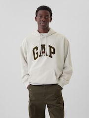 Gap White Heavyweight Heritage Logo Hoodie - Image 1 of 5
