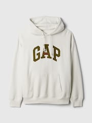 Gap White Heavyweight Heritage Logo Hoodie - Image 4 of 5