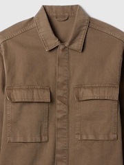 Brązowy - Dżinsowa kurtka koszulowa Gap Denim Cargo - Image 5 of 5