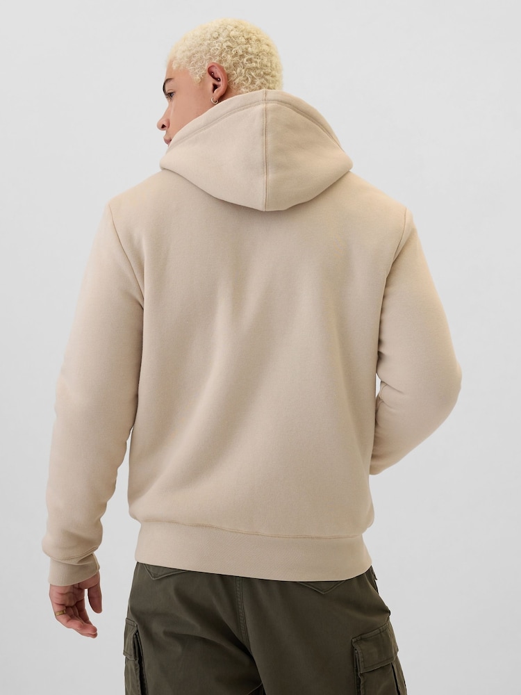 Beige - Gap – Kapuzenjacke mit Reißverschluss, Sherpafutter und Logo - Bild 2 von 5 Beige - Gap – Kapuzenjacke mit Reißverschluss, Sherpafutter und Logo - Bild 2 von 5