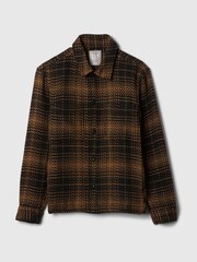 Gap Brown Relaxed Textured Twill Shirt - Image 4 of 5