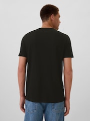 Zwart - Gap - Everyday Original Logo 100% Katoenen T-shirt met ronde hals en korte mouwen - Image 2 of 5