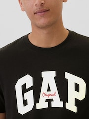 Zwart - Gap - Everyday Original Logo 100% Katoenen T-shirt met ronde hals en korte mouwen - Image 4 of 5