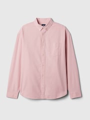Gap Pink Long Sleeve Big Oxford Shirt - Image 4 of 5