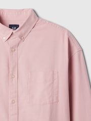 Gap Pink Long Sleeve Big Oxford Shirt - Image 5 of 5