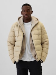 Beige - Gap - Kou-beheersend gewatteerd jack - Image 1 of 6