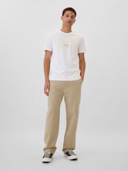 Gap White Everyday Original Logo 100% Cotton Crew Neck Short Sleeve T-Shirt - Image 3 of 4