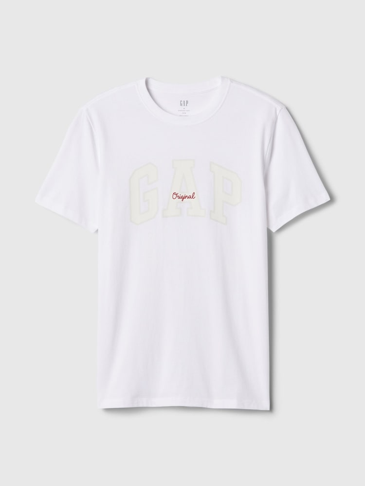 Gap White Everyday Original Logo 100% Cotton Crew Neck Short Sleeve T-Shirt - Image 5 of 5 Gap White Everyday Original Logo 100% Cotton Crew Neck Short Sleeve T-Shirt - Image 5 of 5