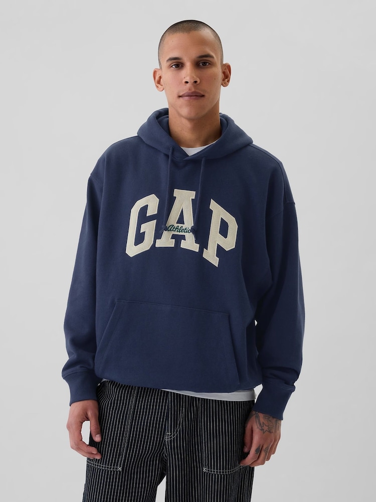 Blau - Gap – Heritage – schwerer Hoodie mit Logo - Bild 1 von 4