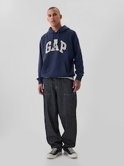Blau - Gap – Heritage – schwerer Hoodie mit Logo - Bild 3 von 4