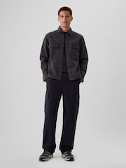 Czarny - Dżinsowa kurtka koszulowa Gap Denim Cargo - Image 3 of 5