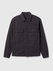 Czarny - Dżinsowa kurtka koszulowa Gap Denim Cargo - Image 4 of 5