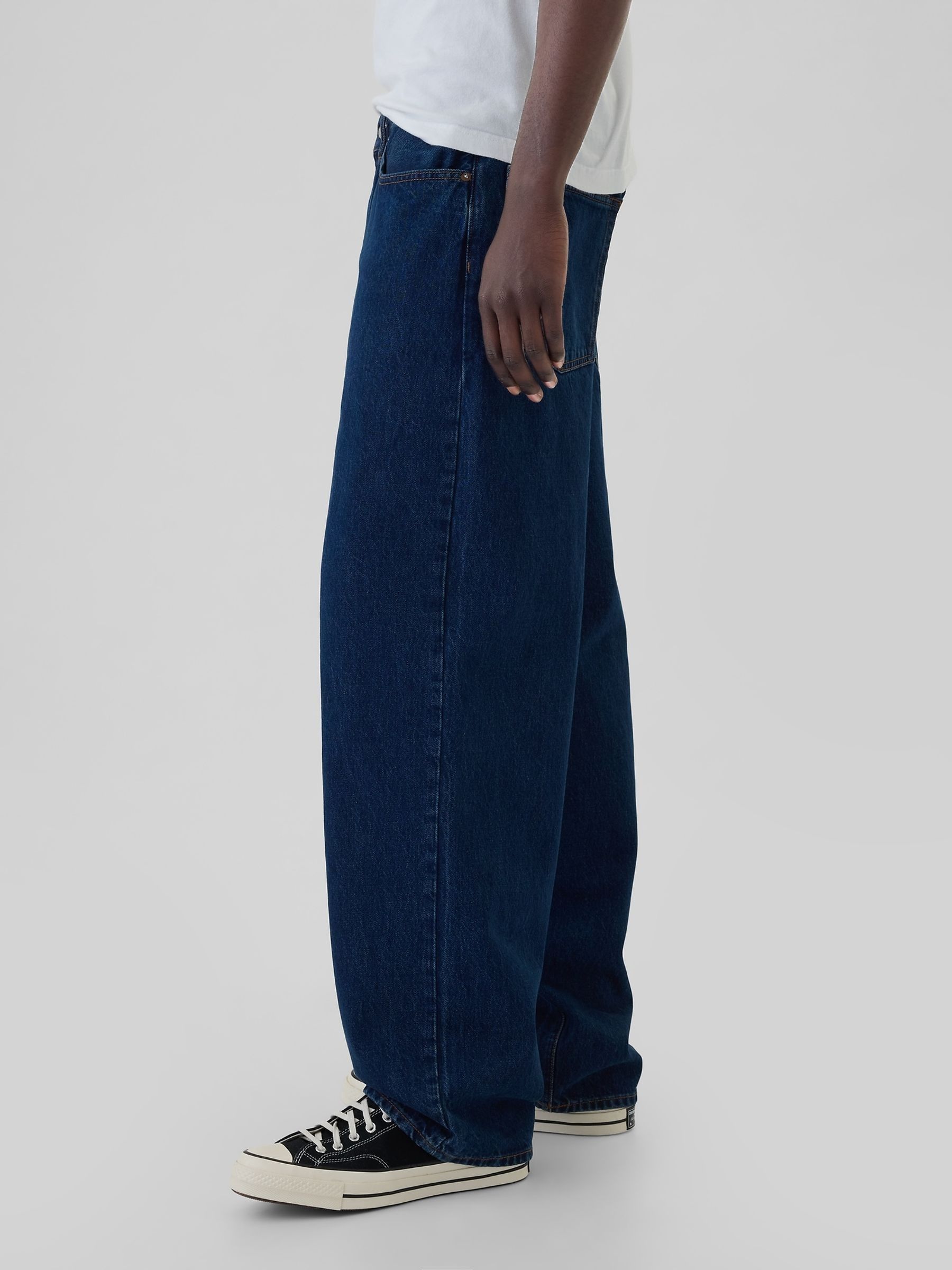 Buy Gap Dark Wash Blue Loose Fit Baggy Jeans from Next Romania