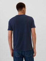 Gap Blue Britain Everyday Logo 100% Cotton Crew Neck Short Sleeve T-Shirt - Image 2 of 5
