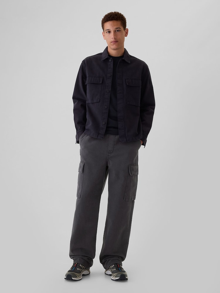 Gap Black Baggy Cargo Jeans - Image 1 of 5